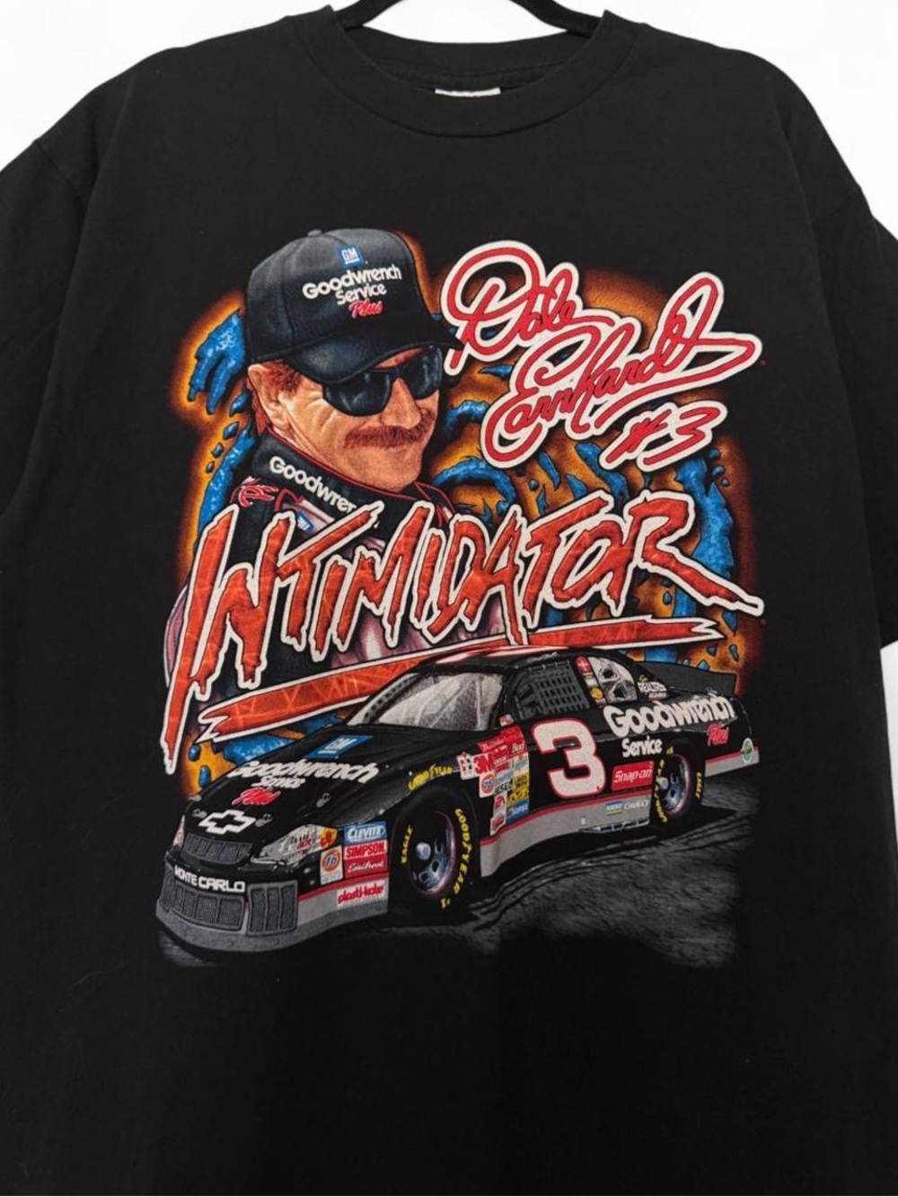 Vintage 90s NASCAR Dale Earnhardt Intimidator racing t-shirt size large
